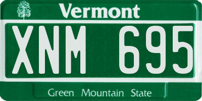 VT license plate XNM695