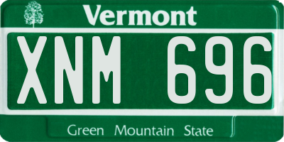 VT license plate XNM696
