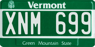 VT license plate XNM699