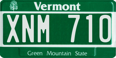 VT license plate XNM710
