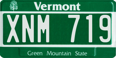 VT license plate XNM719