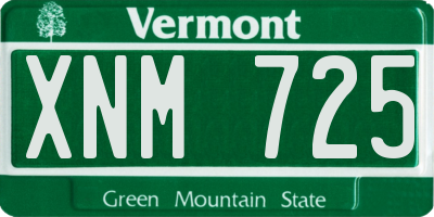 VT license plate XNM725
