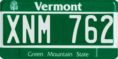 VT license plate XNM762