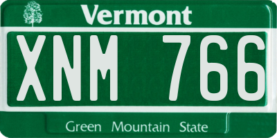 VT license plate XNM766