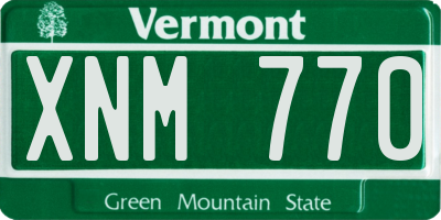 VT license plate XNM770