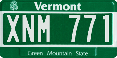 VT license plate XNM771
