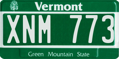 VT license plate XNM773