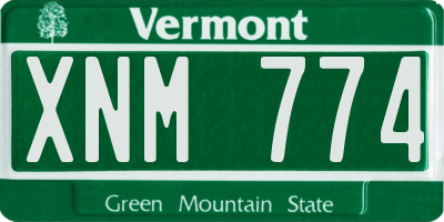 VT license plate XNM774