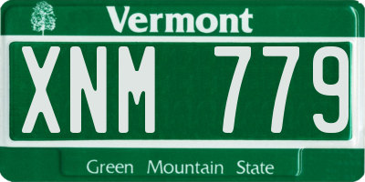 VT license plate XNM779