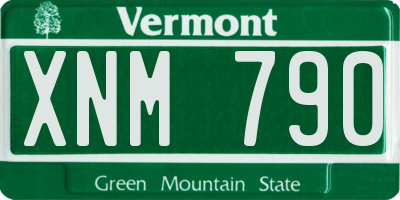 VT license plate XNM790
