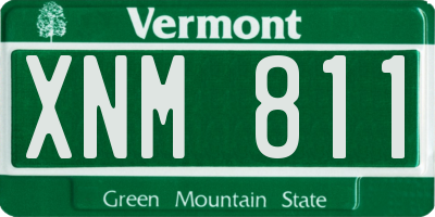 VT license plate XNM811