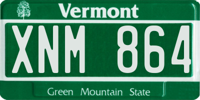 VT license plate XNM864