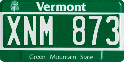 VT license plate XNM873