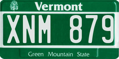 VT license plate XNM879