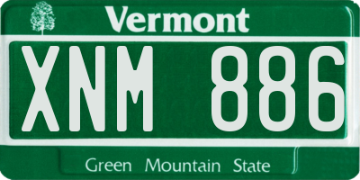 VT license plate XNM886