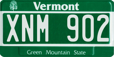 VT license plate XNM902