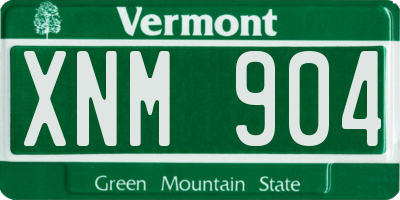 VT license plate XNM904