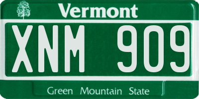 VT license plate XNM909