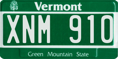 VT license plate XNM910