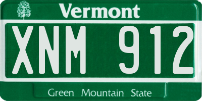 VT license plate XNM912
