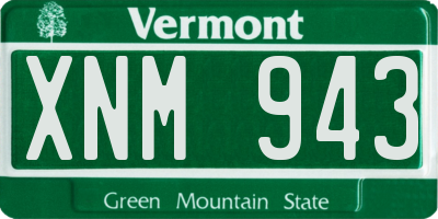VT license plate XNM943