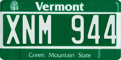 VT license plate XNM944