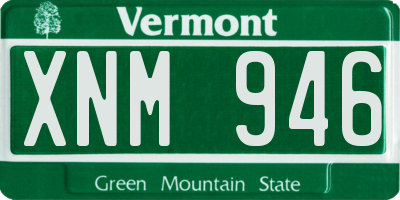 VT license plate XNM946