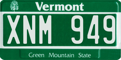 VT license plate XNM949