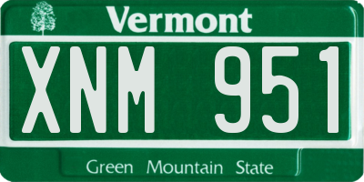 VT license plate XNM951