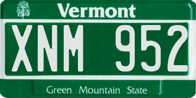 VT license plate XNM952
