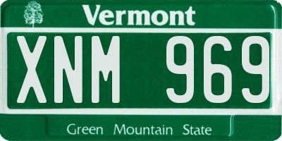 VT license plate XNM969
