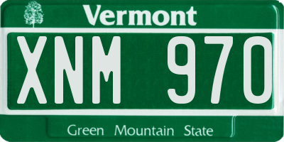 VT license plate XNM970