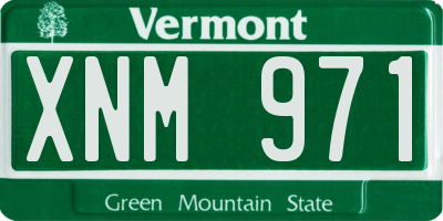 VT license plate XNM971