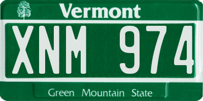 VT license plate XNM974