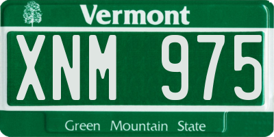 VT license plate XNM975