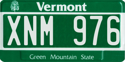 VT license plate XNM976