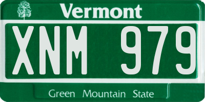 VT license plate XNM979