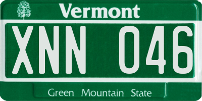 VT license plate XNN046