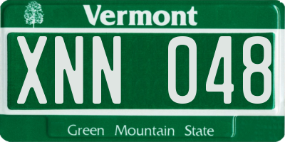VT license plate XNN048