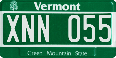 VT license plate XNN055