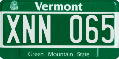 VT license plate XNN065