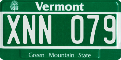 VT license plate XNN079