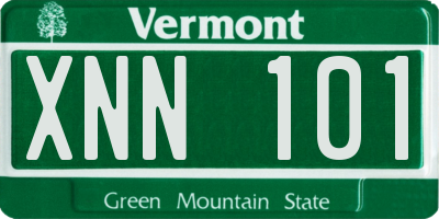 VT license plate XNN101