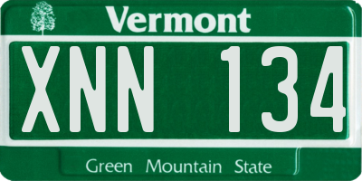 VT license plate XNN134