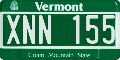 VT license plate XNN155