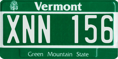 VT license plate XNN156