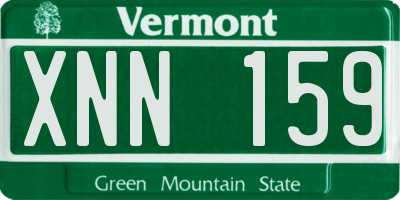 VT license plate XNN159