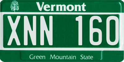 VT license plate XNN160