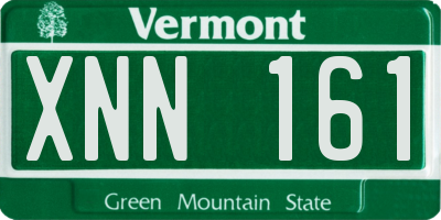 VT license plate XNN161