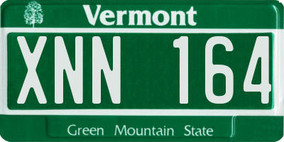 VT license plate XNN164